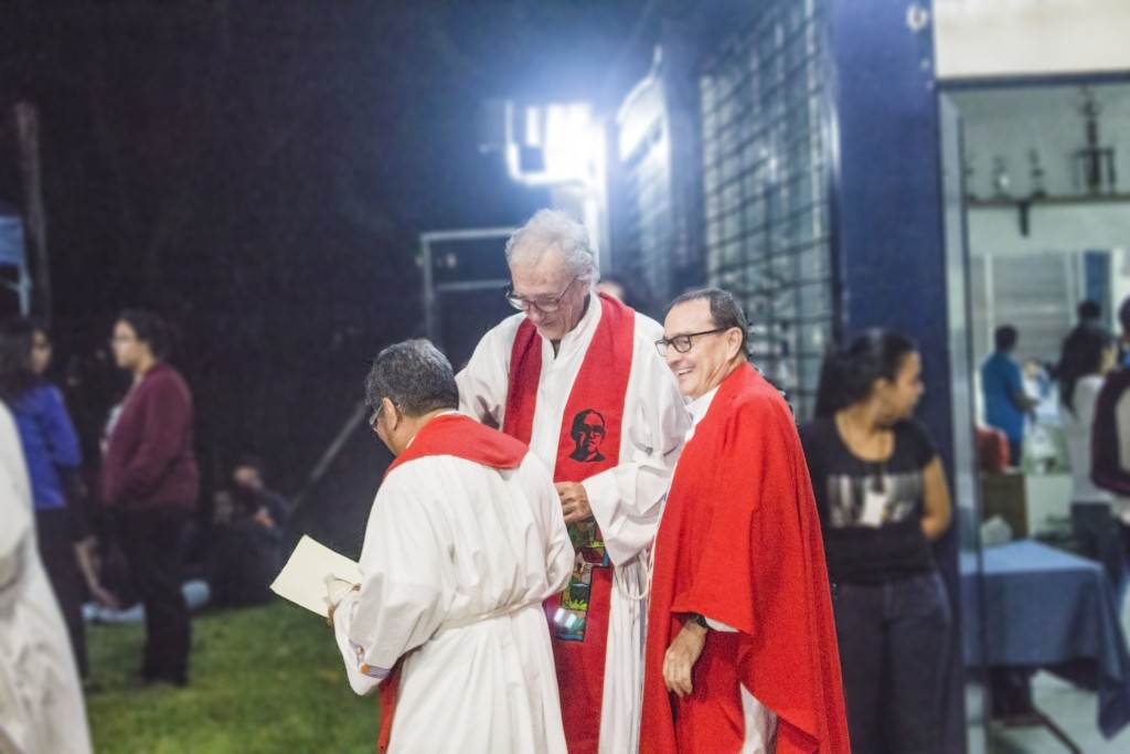 Padre Andreu Oliveira y José M. Tojeira / Foto por: Gabriela Aquino