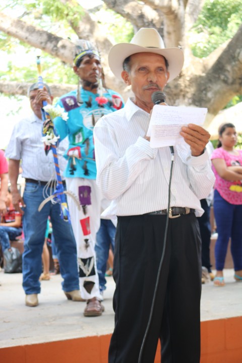 Agustín Avelar compuso dos canciones dedicadas al medio ambiente, las cuales interpretó en la celebración. /Foto de Manuel Cubías